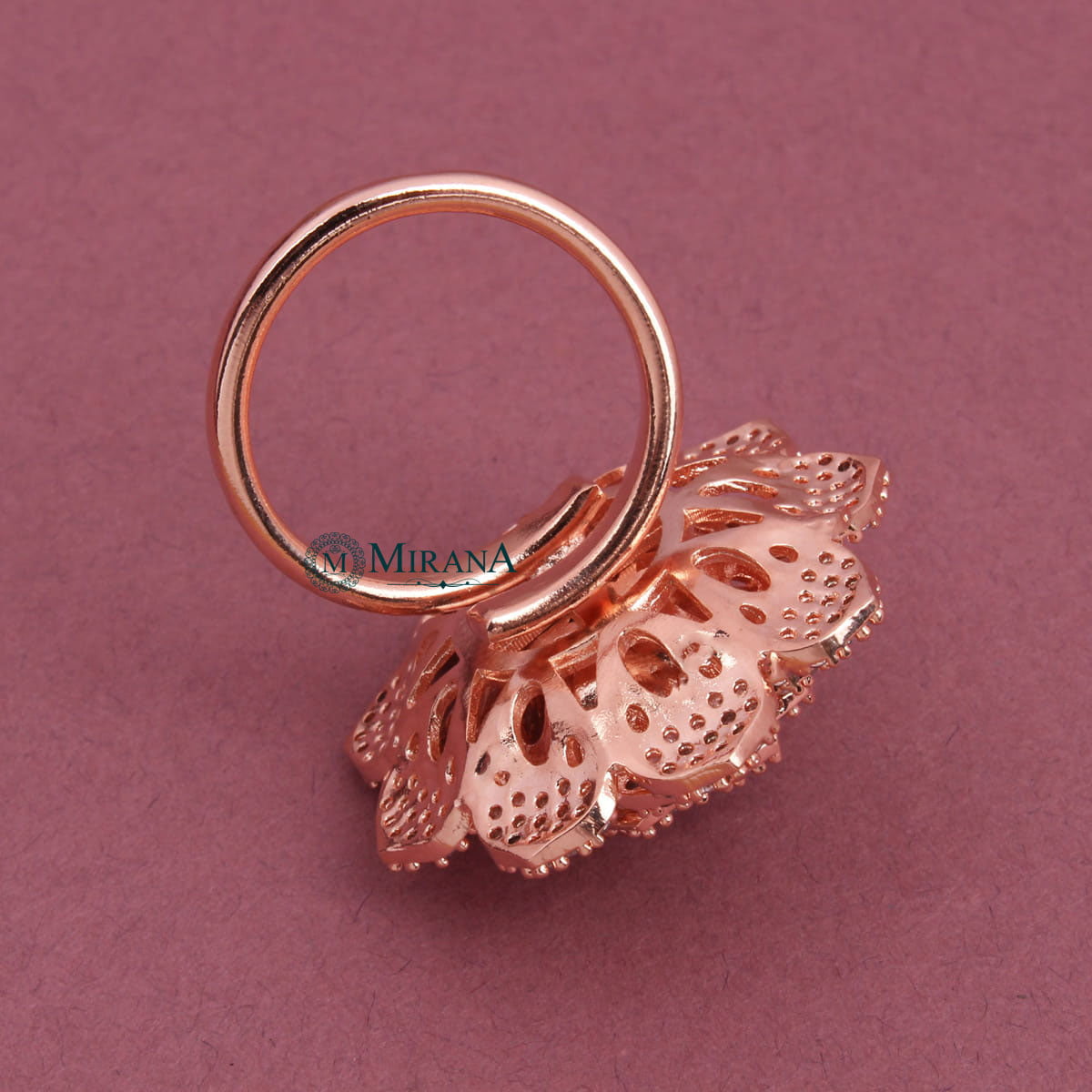 Dual Tone Flower Ring