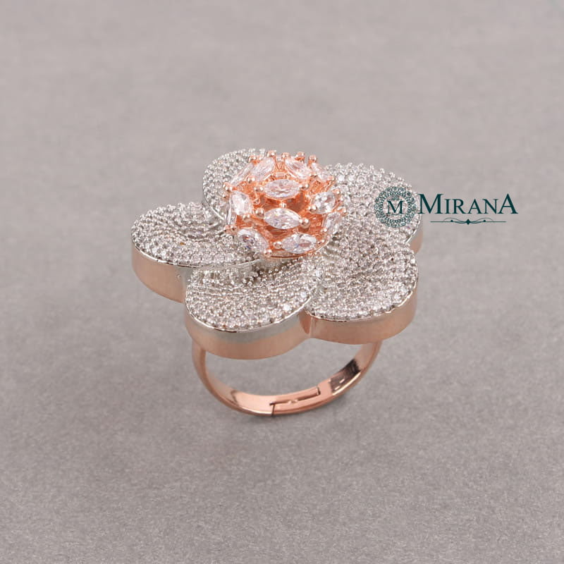 Tulip Flower Designer Ring