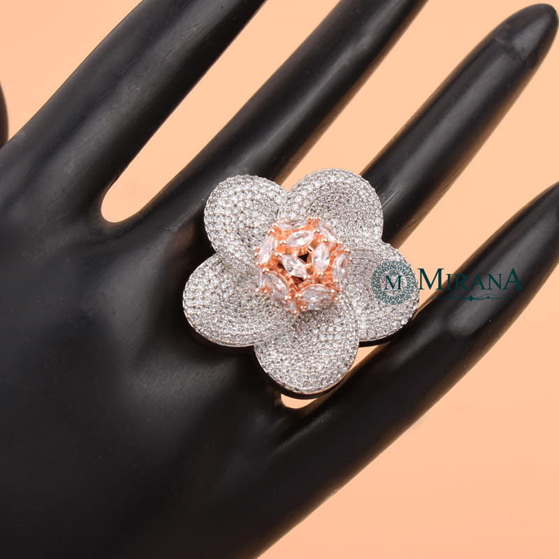 Tulip Flower Designer Ring