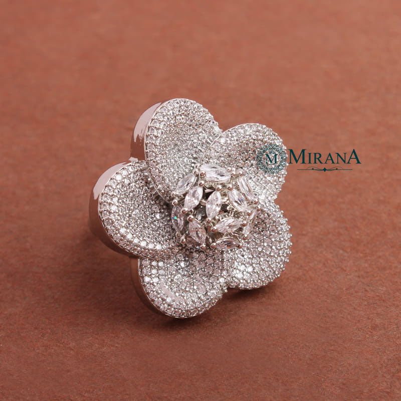 Tulip Flower Designer Ring