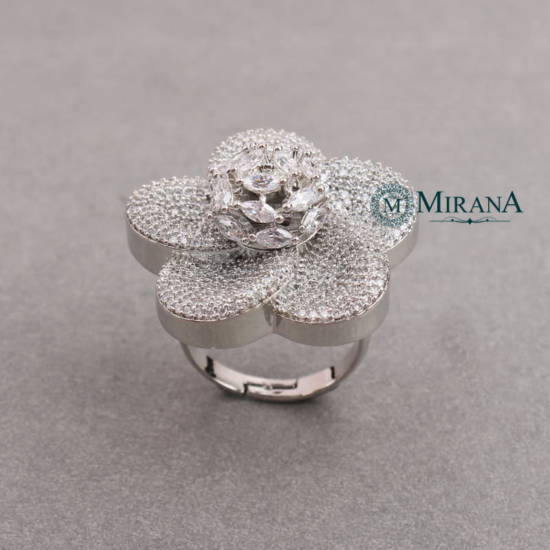 Tulip Flower Designer Ring