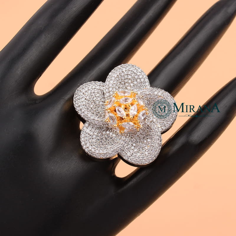 Tulip Flower Designer Ring