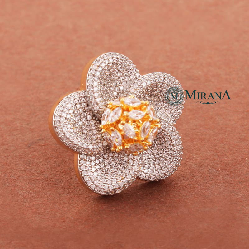 Tulip Flower Designer Ring