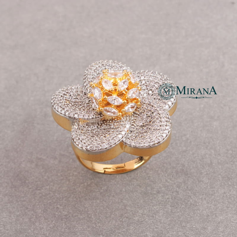 Tulip Flower Designer Ring