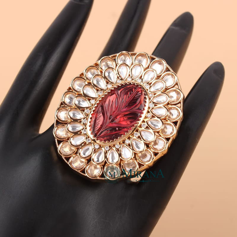 Mohira Bridal Colored Polki Ring