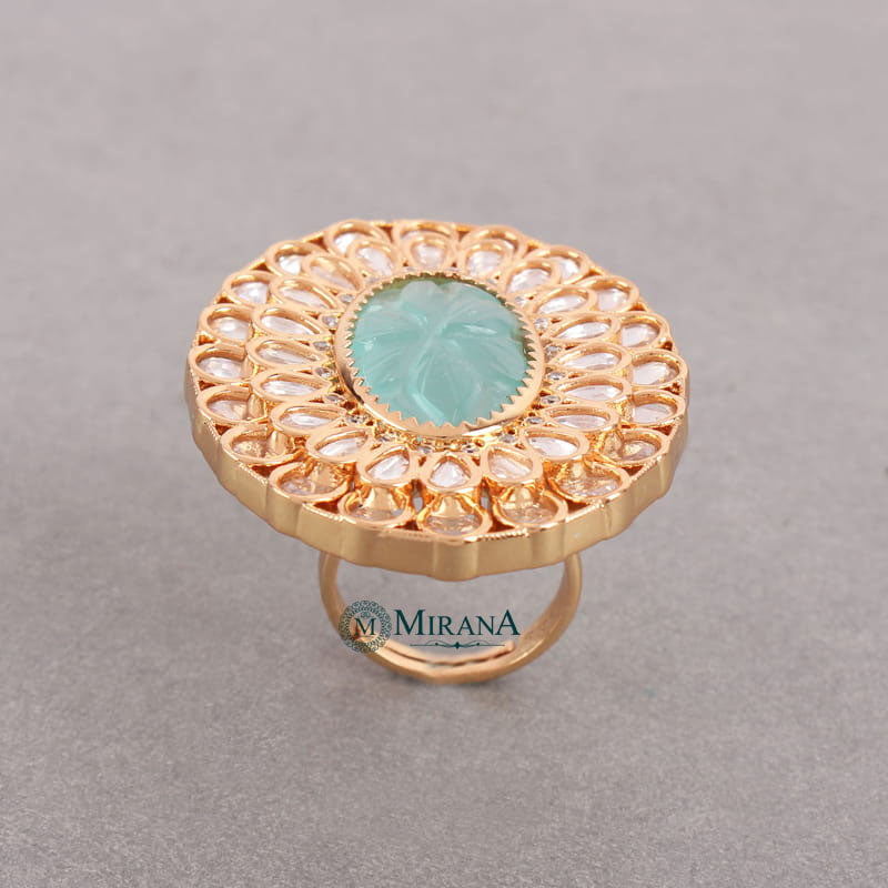 Mohira Bridal Pastel Colored Polki Ring