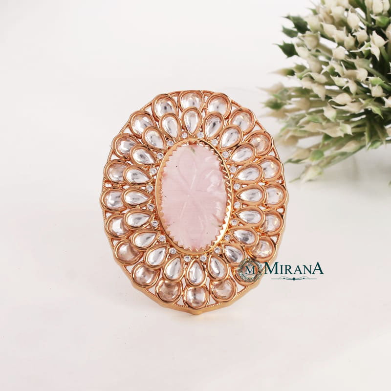 Mohira Bridal Pastel Colored Polki Ring