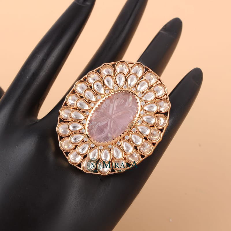 Mohira Bridal Pastel Colored Polki Ring