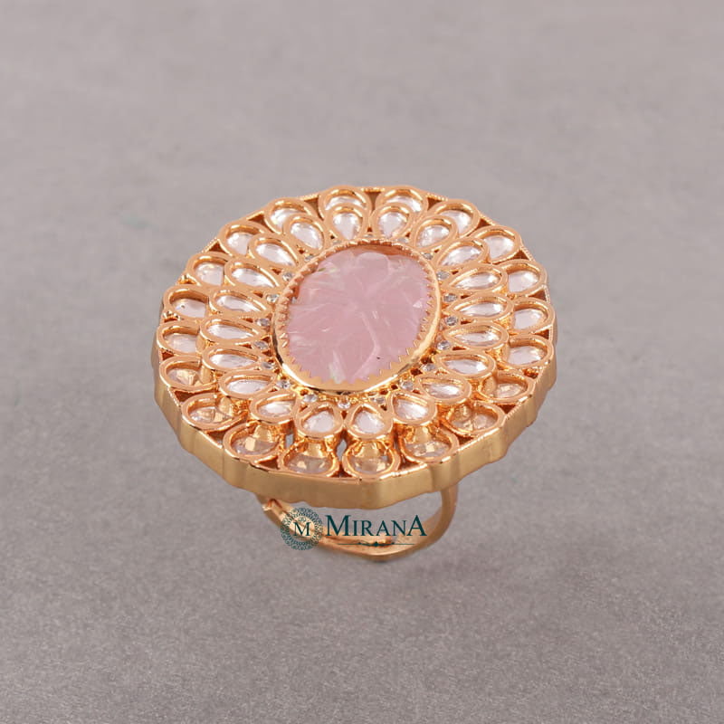 Mohira Bridal Pastel Colored Polki Ring