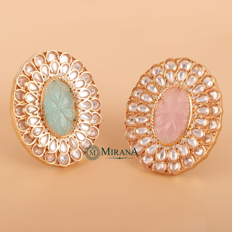 Mohira Bridal Pastel Colored Polki Ring