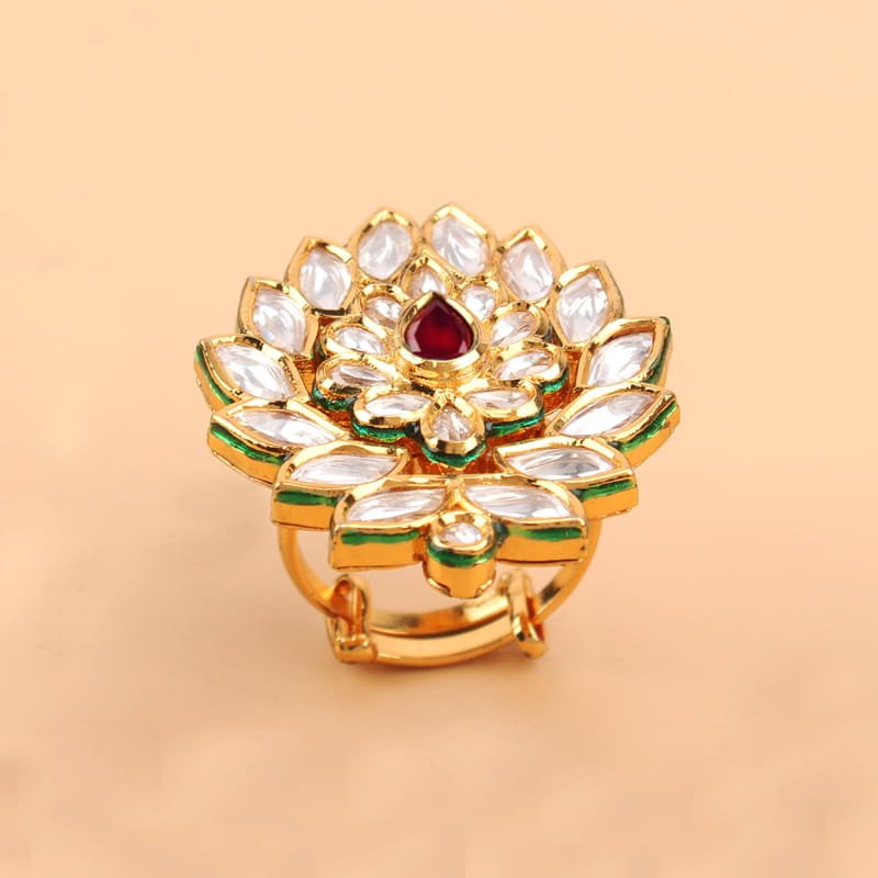 MJRG21R173-1-Mudra-Red-Colored-Kundan-Leaf-Ring-Gold-Look-8.jpg
