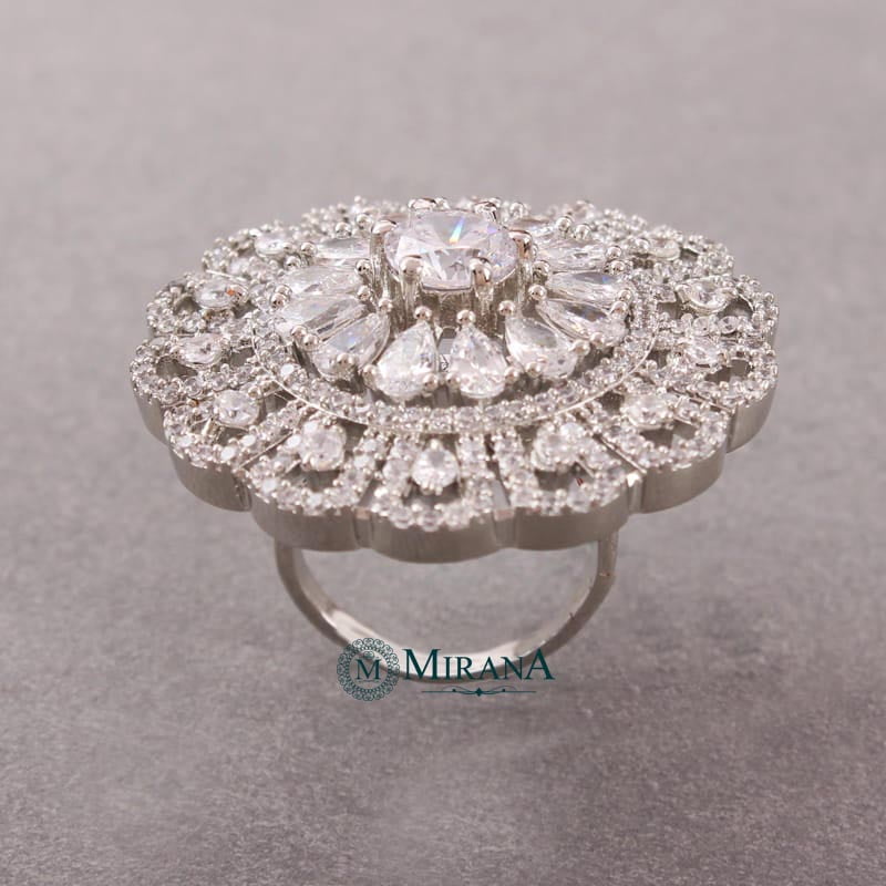 Angelina Flower Designer Ring