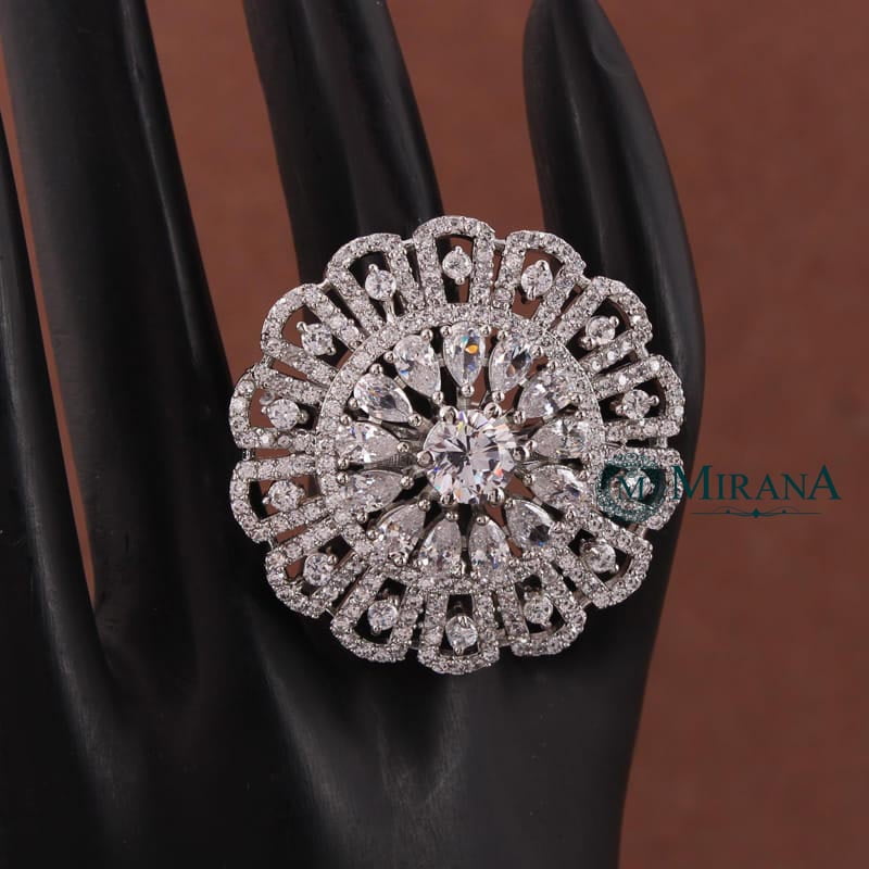 Angelina Flower Designer Ring