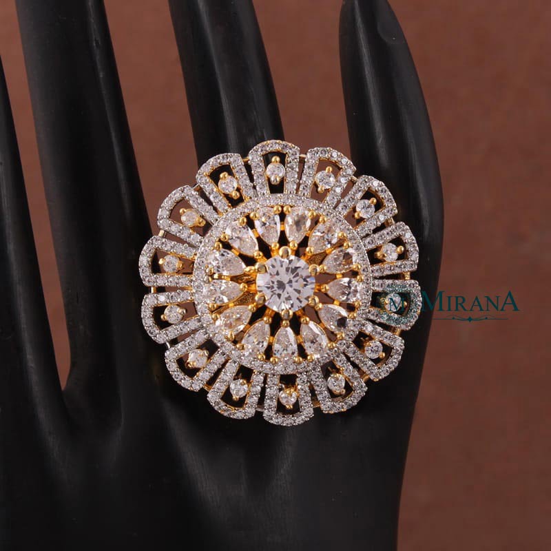 Angelina Flower Designer Ring