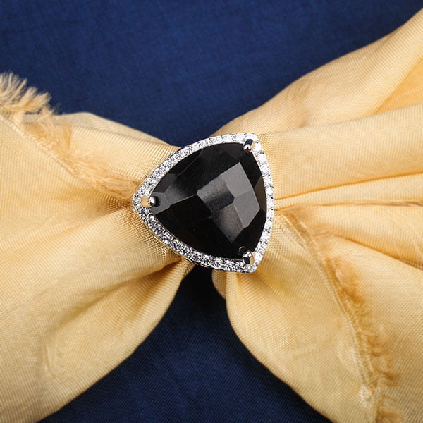 Alora Black Coloured Designer Ring