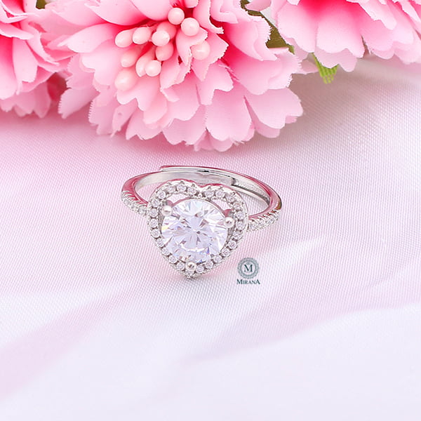 Delisha Heart Shaped CZ Designer Ring