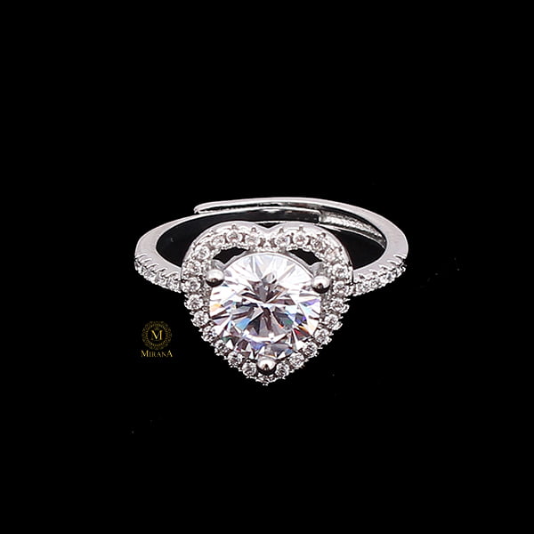 Delisha Heart Shaped CZ Designer Ring