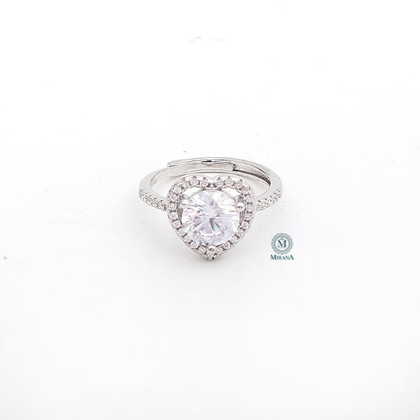 Delisha Heart Shaped CZ Designer Ring