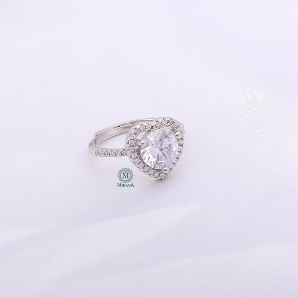 Delisha Heart Shaped CZ Designer Ring