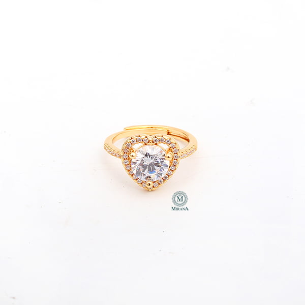 Delisha Heart Shaped CZ Designer Ring