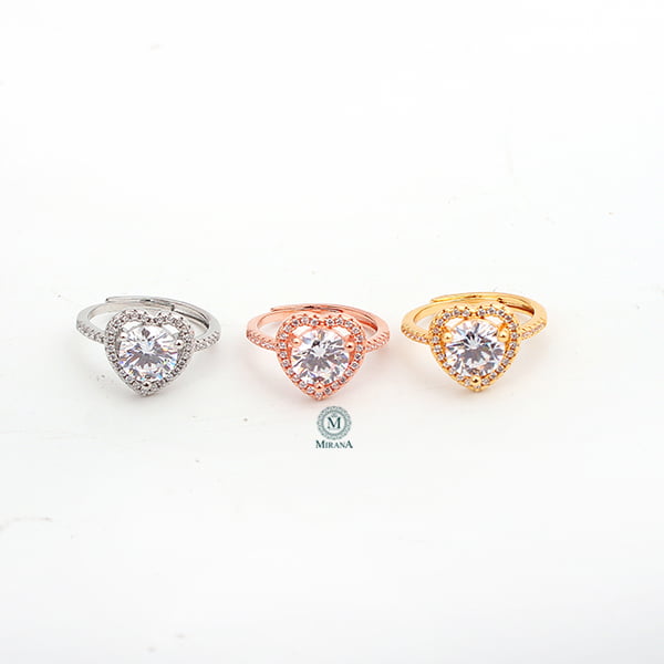 Delisha Heart Shaped CZ Designer Ring