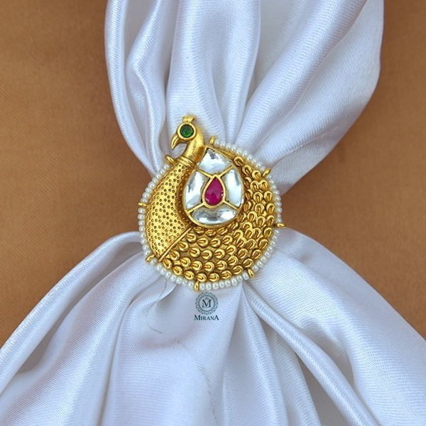 Rani Mayuri Ruby Green Antique Ring