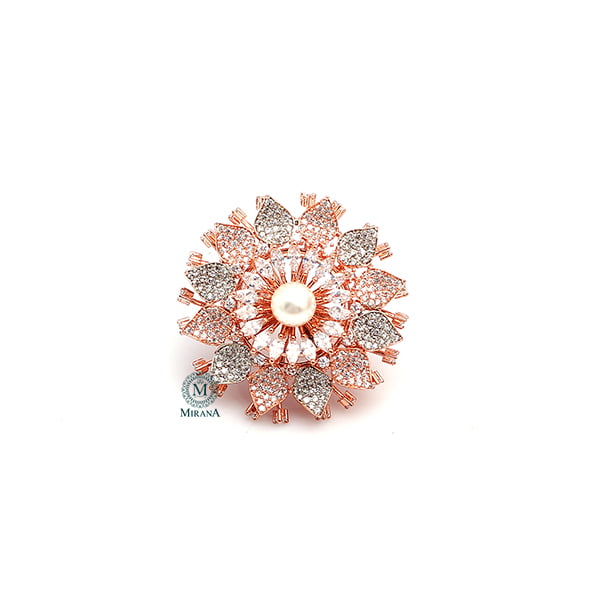 Liza Pearl CZ Designer Ring