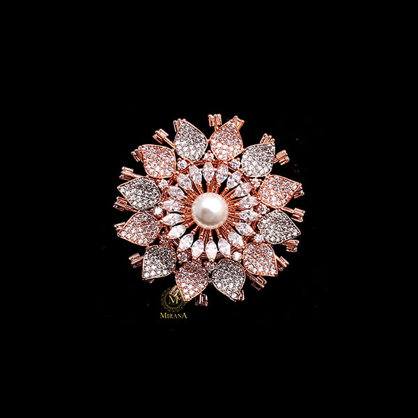 Liza Pearl CZ Designer Ring