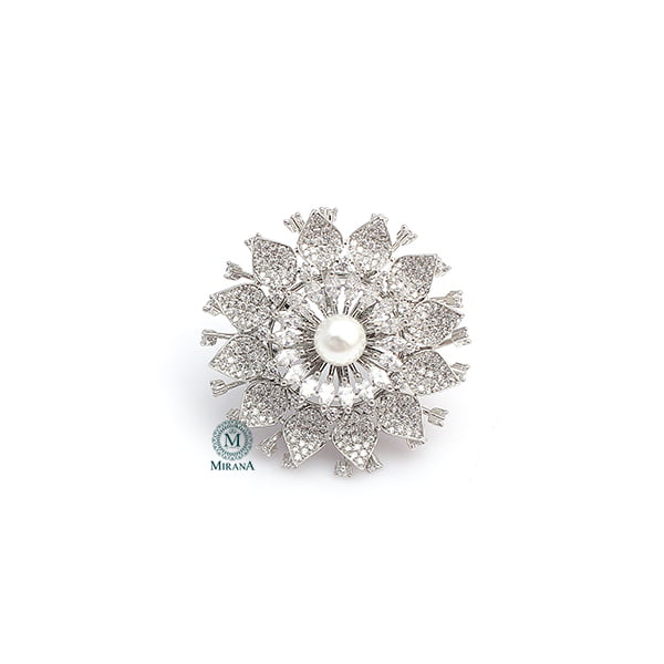 Liza Pearl CZ Designer Ring