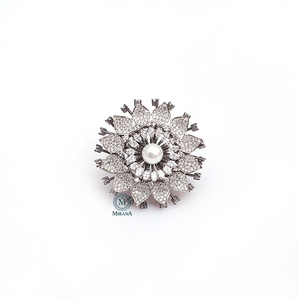 Liza Pearl CZ Designer Ring