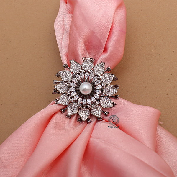 Liza Pearl CZ Designer Ring