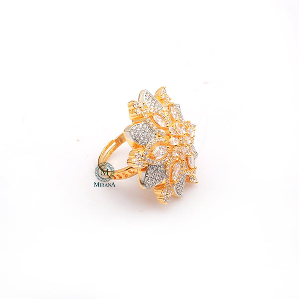 Oviya CZ Designer Ring