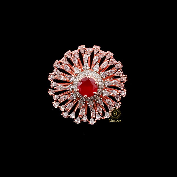 Myla Ruby CZ Designer Ring