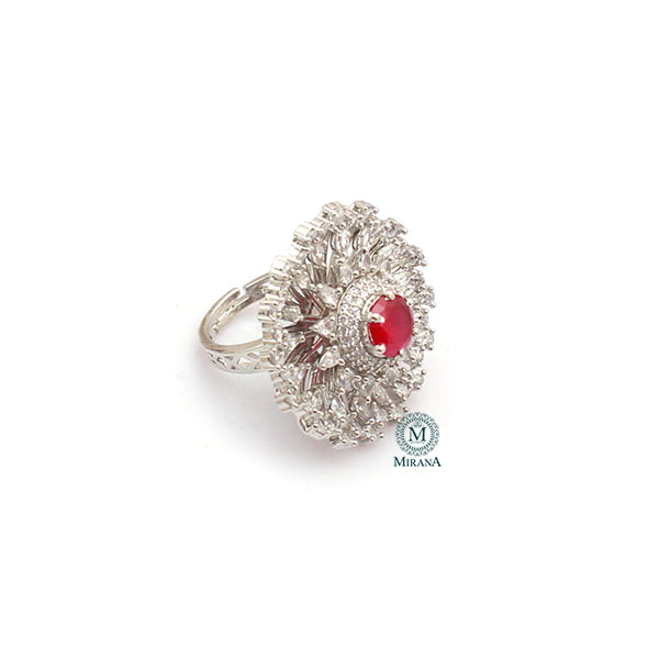 Myla Ruby CZ Designer Ring