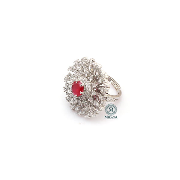 Myla Ruby CZ Designer Ring