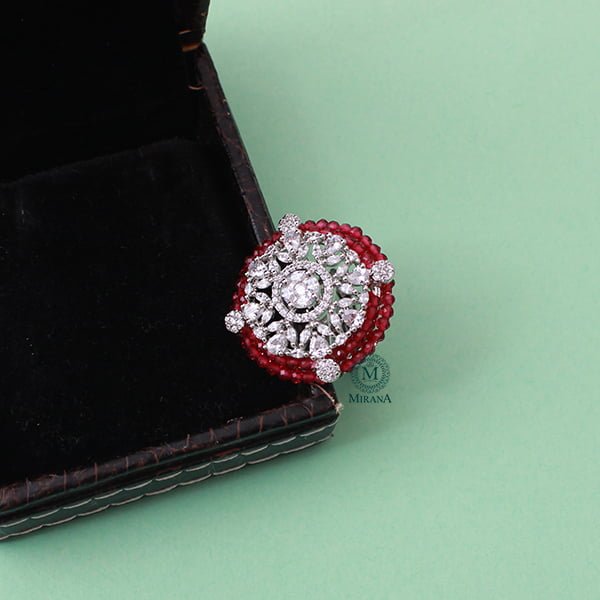 Shyra Ruby CZ Designer Ring