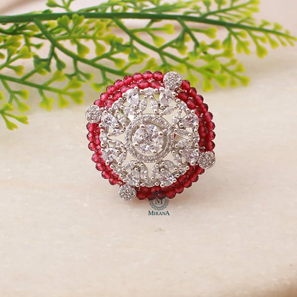 Shyra Ruby CZ Designer Ring