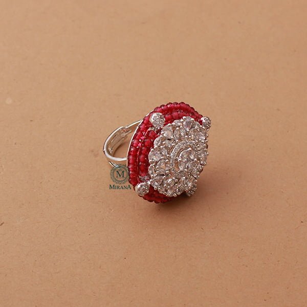 Shyra Ruby CZ Designer Ring