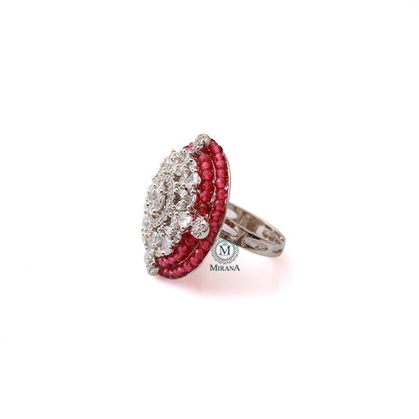 Shyra Ruby CZ Designer Ring