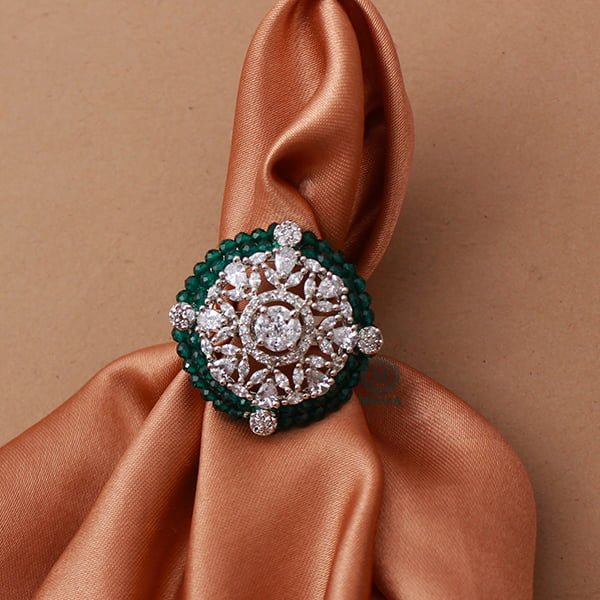 Shyra Emerald Green Designer Ring