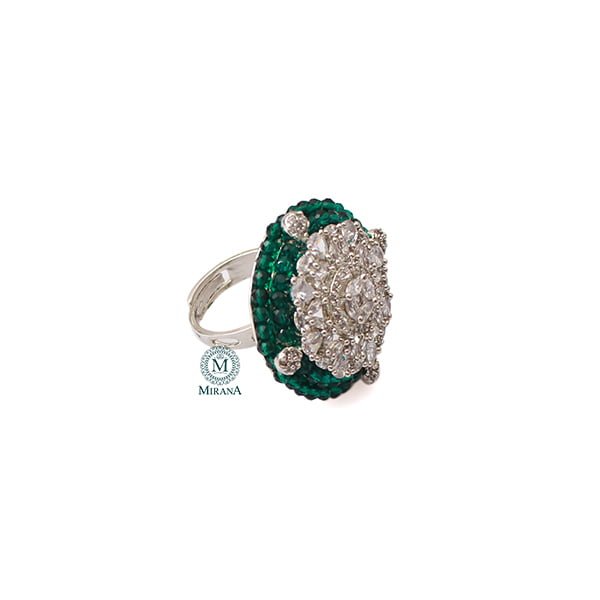 Shyra Emerald Green Designer Ring