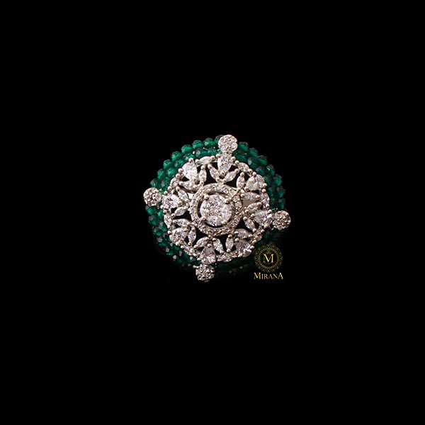 Shyra Emerald Green Designer Ring