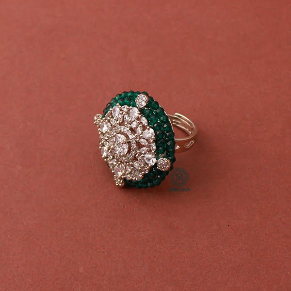 Shyra Emerald Green Designer Ring