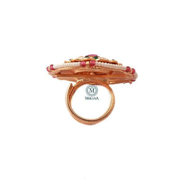 Sadhvi Pearl Antique Designer Ring