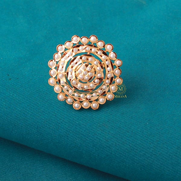 Lipika Pearl Jadau Designer Ring