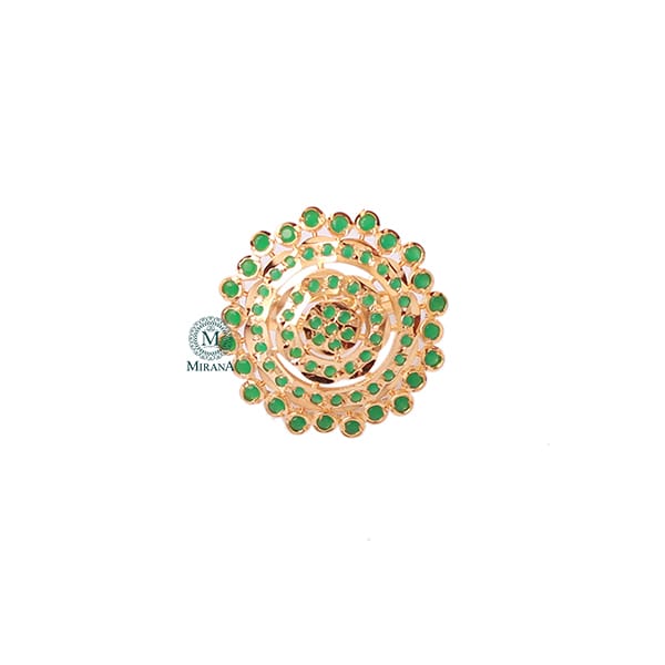 Lipika Green Jadau Designer Ring