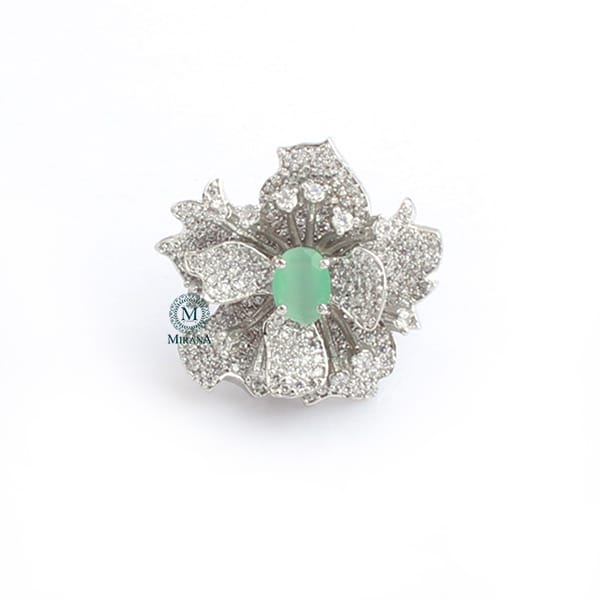 Scottie Pastel Green CZ Designer Ring