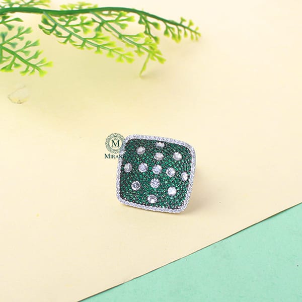 Jenna Green CZ Designer Ring