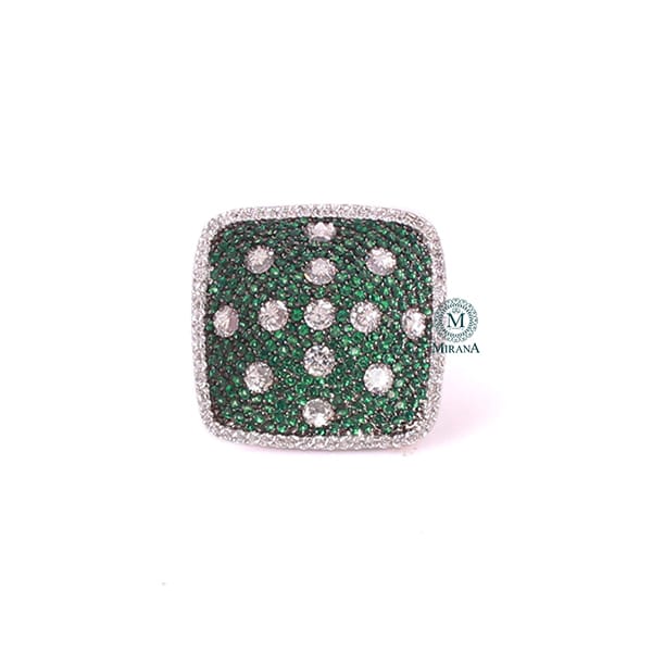 Jenna Green CZ Designer Ring