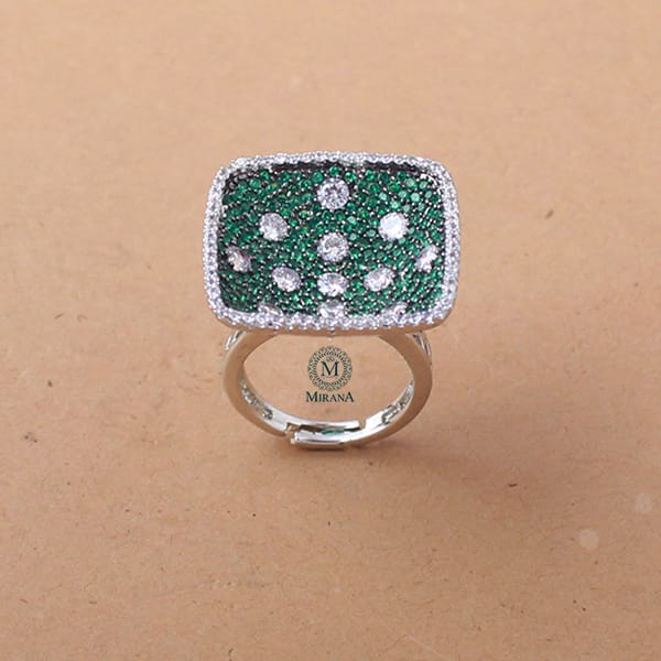 Jenna Green CZ Designer Ring
